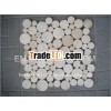 Best Cut Slices Round Tile Interlocking White Marble