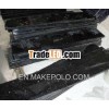 Black Galaxy granite stairs,  steps and risers
