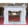 Carrara white white marble indoor fireplace for sale