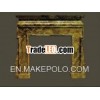 dark emperador marble fireplace