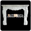 Natural White Marble Modern Fireplace Surrounds