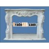 Flower Carved Marble Fireplaces Design