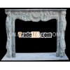 Natural White Stone Fireplace Surrounds