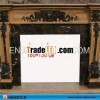 modern marble fireplace