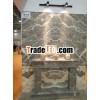 Plato grey fireplace mantel surround design indoor