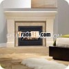 natural travertine fireplace mantel