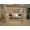 Hotsale Elegant Yellow Marble Modern Fireplace Mantel