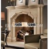 classic european marble tile surrounds fireplace
