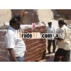 Red granite block