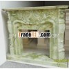 Carved indoor green onyx fireplace designs on sale