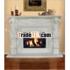 Natural Carved White Stone Fireplace