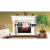 Natural Marble Column Fireplace / Fireplace Mantel