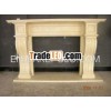 egypt cream marble fireplace
