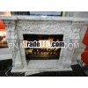 Carrara White Fireplace Mantel Design Decoration