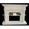 Elegant marble fireplace surround with column