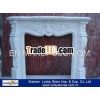 Hot Sale Carved White Marble Fireplace Mantel