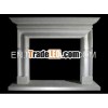 White marble fireplace