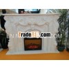 Marble granite fireplace mantel surround design
