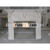 White Travertine Fireplace Surround