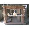 Classic Carved Red Sandstone Fireplace