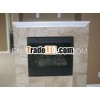 Decorative Travertine Fireplace Surround Design