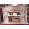Pink marble fireplace indoor designs