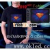 Super man style EL T Shirt Sound Actived el panel t shirt