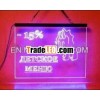 Tempered Glass LED writing board / color led massage board /Transparent Light Boxwriting board