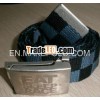 Canvas belt, webbing belt, polyester belt with embossed logo