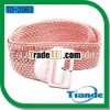 TIANDE fashion pu knitted belt women pink color dress belt