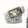 PU colorful cells women belts
