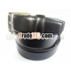 JH black PU split leather belt