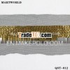 golden beaded waist belt trim for dress (QST-012)