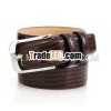 fashion bronze vintage genuine leather men belt with pin buckle