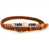 New arrival top grain leather belts light brown braided belts for men AP12122912