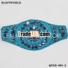 blue beaded wide belt trimming for dress (QSNB-005-2)
