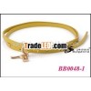 Yellow Genuine Leather Skinny Belts Wholesale With Size 0.7cmW*87.5cmL BB0048-1