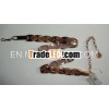 gold metal chain leather belt , 2013 new chain belt with snap hoop and metal flower chain