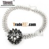 [Mix 15USD] Top Fashion Metal Ancient & Vintage Chains Sparkle crystal pendant flower Necklace b