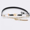 Skinny Rinestones Waist Leather Belts For Women With Long Gold Metal Chain Tassels BC4626G-2
