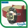 TIANDE ENGRAVING VINATGE GENUINE FENALE RED LEATHER BELT