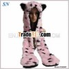 Plush Faux fur animail hat glove long scarf