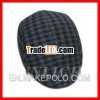 Fashion checked felt wool peak hat traditional casquette