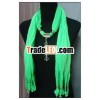 Metal Cross Pendant Scarf, Jewelry Pendant Scarf