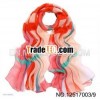orange gradient Barbara grid 180 stock voile scarf
