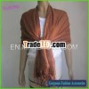 Hot selling ladies acrylic paisley viscose pashmina shawl brown