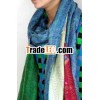 handmade woman kantha silk shawl