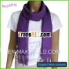 Hand made printed 100% wool scarf plain color