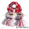 gray red gradient Barbara grid 180 stock voile scarf
