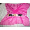 Brush Printed Polyester Square Scarves